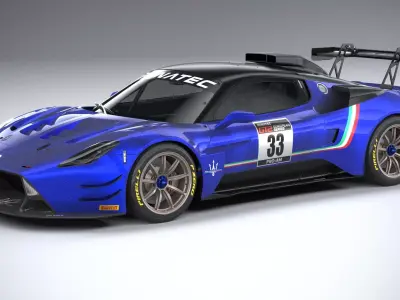 Maserati GT2 Racecar 2023 3D model
