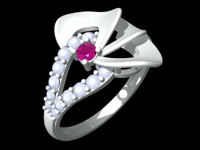 Diamond Ring - Womens Rings - N6326 Free 3D print model