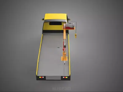 HYDRAULIC CRANE LIFTING ELECTRIC WINCH HOIST TOW TRUCK TOWING 3D model