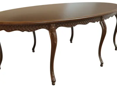Classic table with carvings 2700 3D model
