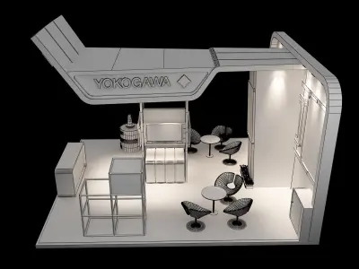 Booth Exhibition Stand a222 3D model