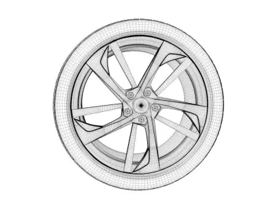 2019 Audi S-line sedan wheel  3D model