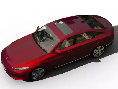 Generic Sedan v18 Low-poly 3D model