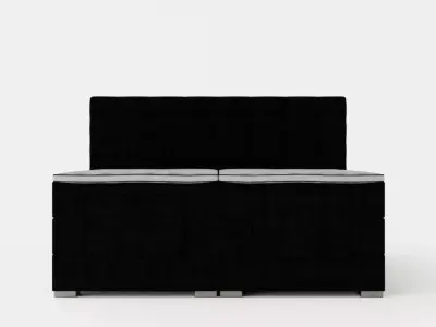 Mia Adjustable Bed Complete Bed Package 180x200 Dark Gray Low-poly 3D model