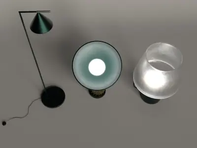 Lamp living room PBR  Low-poly 3D model