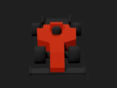 Lowpoly Toy Raycing Car Low-poly 3D model