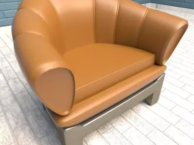 THE ARMCHAIR leather chair Free 3D model