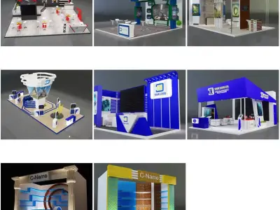 Booth Exhibition Stand G35 3D Model Collection