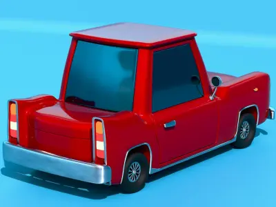 a stylized car 3D model