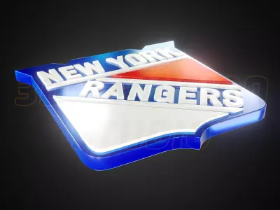New York Rangers  logo - Cinematic - 3D print 3D model
