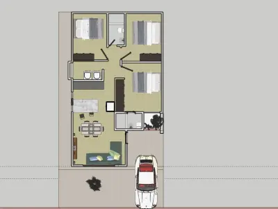 Vivienda de 84 m2  3D model