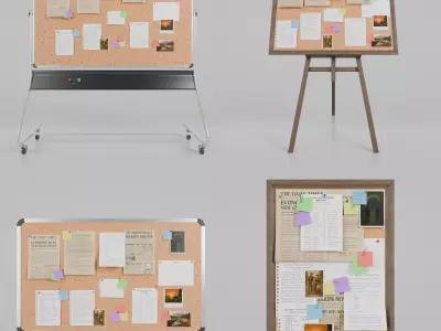 Professional Rectangular Corkboard - Customizable Collection