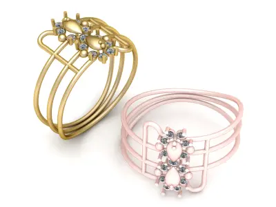 PRECIOUS EMBELLISHED RING 3D PRINTABLE MODEL 3D print model