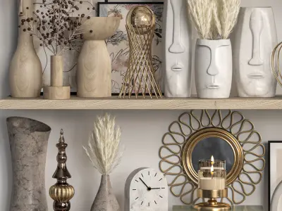 decorative set 57 3D model purchase