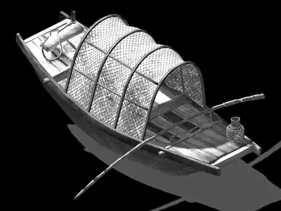 Game Journey to the West - Boat 02 3D model