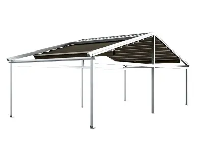 Motorized Pergola 5a chrome matte 3D model