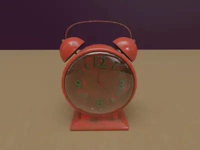 TABLE CLOCK Low-poly 3D model