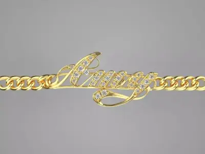 Amy Bracelet Center Piece Jewlery 3D Printable For Casting 3D print model