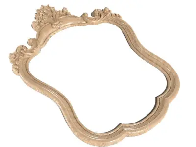 Frame-027 gold ornate mirror frame 3D model