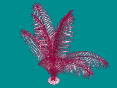 Low Poly Palm Plant - Tropical Decor Model Low-poly 3D model