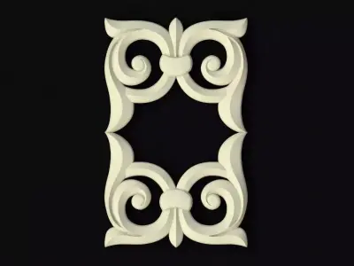 Central decor ornament for furniture 3D model 41