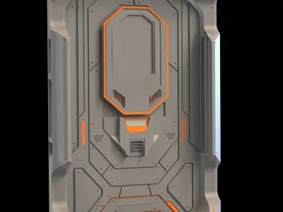 Sci-Fi Door 3D Model Pack vol1 3D model