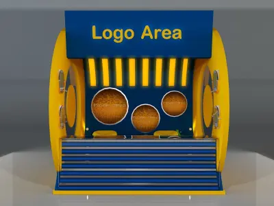 Booth Exhibition Stand a212 3D model