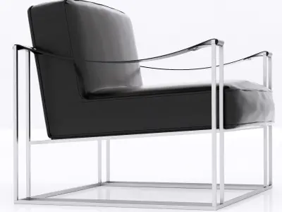 modern leather armchair 3D model purchase