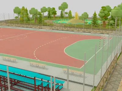 Footbal yard 3D model