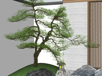 landscape wall-Chinese style-4 3D model