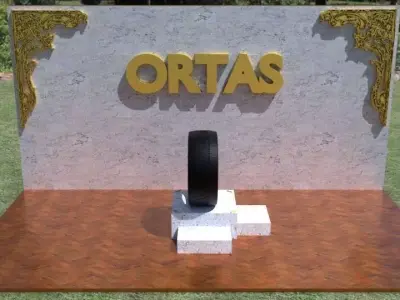 ORTAS TIRE NO 30 GAME READY Low-poly 3D model