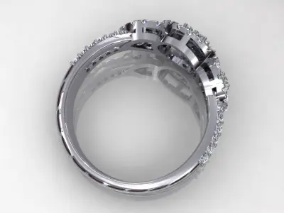 Luxury Diamond Ring 3D print model get
