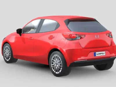 Mazda 2 2020 Low-poly 3D model
