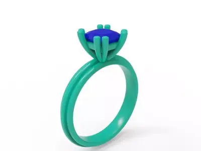 Princess diamond ring 3D print model purchase