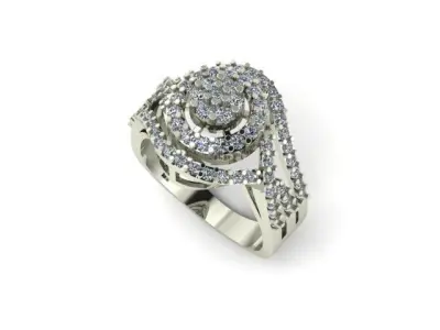 fancy ring for daimonds 3D print model