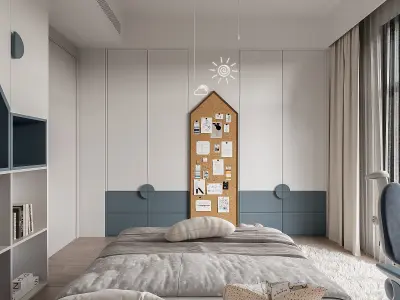 modern living room dining room bedroom interior scenes 26 3D model