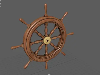 Ship Wheel 3D model