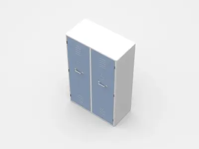 Industrial Storage Cabinet For People On Wheelchair 3D model