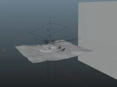 Display Podium Sky Sea Cloud 3D model