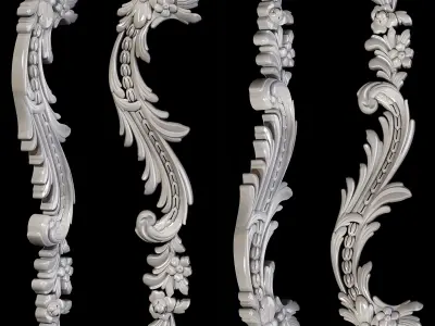 Classic carved 069 3D model