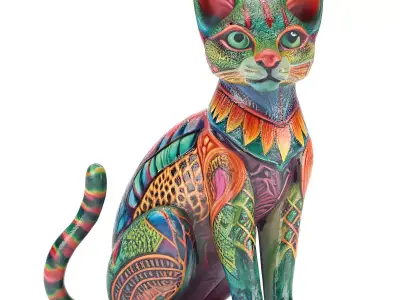 Alebrije Cat 02 3D model