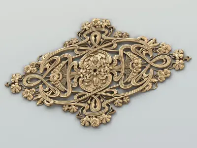 Round rosette 036 3D model