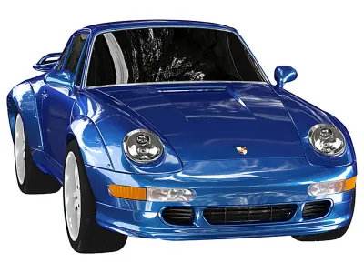 Porsche 911 Low-poly 3D model by GANIBOEV-KHASANBEK