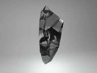 Ice Crystal Rune and Crystals Runes Low-poly 3D model