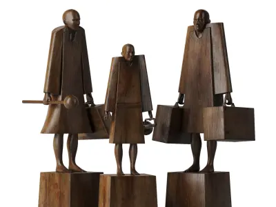 Family sculptures 3D model