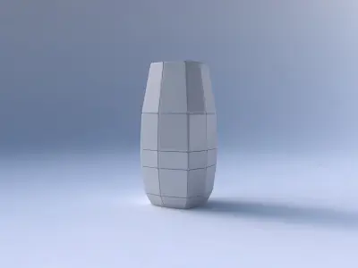 Vase rectangle with large plates 3D print model