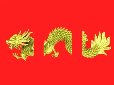 Luxury Chinese Dragon Parts Jewelry Model 4185 3D print model