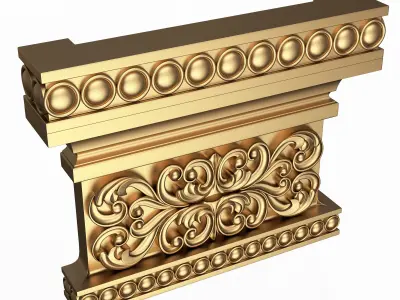 Carved Capital 0801 Low-poly 3D model