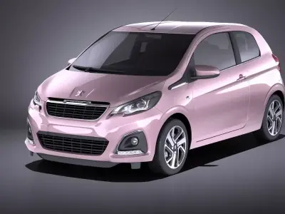 Peugeot 108 3-door 2017 VRAY 3D model