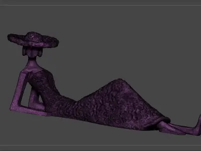 The Lady in the Hat 3D print model